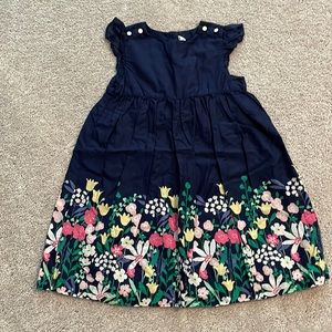 Blue floral bottom girls dress